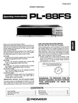 High-resolution Scans Of The Very Rare Pioneer PL-88FS Turntable Owner's Manual. Fixed Price $24.99.