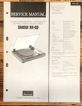 Sansui XR-Q9 Record Player / Turntable Service Manual *original*. Fixed Price $49.97.