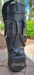 Golf Cart Staff Bag Belding Coca-cola Black 6 Div Shoulder Strap Rain Cover All. Fixed Price $99.00.