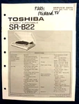 Toshiba SR-B22 Stereo Turntable Original Service Repair Manual. Fixed Price $19.94.