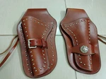 Single Dual R/l Both Side Leather Cover Handmade Western Gun Holster Combo. Fixed Price $123.36.