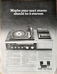 Sony HP-149A Record Player 8 Track Stereo Vintage 1972 Print Ad. Fixed Price $12.29.