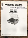 Micro Seiki DD-25 Record Player / Turntable Service Manual *original*. Fixed Price $34.97.