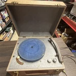 Vintage Firestone Portable Record Player Speeds Model 4-A-130 Read. Fixed Price $49.99.