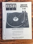 Bsr / Mcdonald Model C141 C-141 Record Player Service Manual *original*. Fixed Price $19.97.