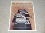 Dual 1229Q, 1228, 1226, 1225 Turntable Ad, 1975, Article, Beautiful!. Fixed Price $9.99.