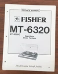 Fisher MT-6320 Record Player / Turntable Service Manual *original*. Fixed Price $29.97.