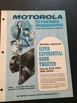 1960S Motorola Portable Record Player Model Chart Phonograph. Fixed Price $19.99.