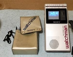 1984 Sony FD-30A Black/white Lcd Television W/fm Stereo/am Radio Works Video Jac. Fixed Price $40.00.