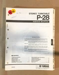 Yamaha P-28 Record Player / Turntable Service Manual *original*. Fixed Price $24.97.
