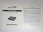 Marantz TT155 Turntable Original Owner's Book Manual Belt-drive Semi-auto. Fixed Price $17.49.