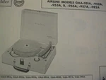 Airline GAA-951A, GAA-952A Phonograph Photofact. Fixed Price $5.00.