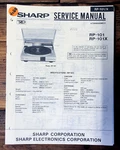Sharp RP-101X Record Player / Turntable Service Manual *original*. Fixed Price $14.97.