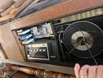Soundesign Mark Stereo Record Player Console With Turntable & 8-TRACK. Fixed Price $2500.00.