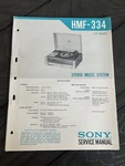 Sony HMF-334 Stereo Music Turntable Service Manual Oem Repair Vintage Diagrams. Fixed Price $15.99.