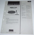Sansui Automatic Direct Drive Turntable Silver & Black P-D15 1983 Service Manual. Fixed Price $19.95.