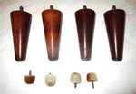Zenith Console Cabinet Set Of 4 Tapered Legs Straight-mount Oem W/ Nylon Slider. Fixed Price $35.00.