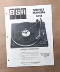 *original* Bsr C141 C-141 Record Player Turntable Service Manual. Fixed Price $19.97.