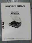 Micro Seiki DD-25 Turntable Service Manual. Fixed Price $49.99.