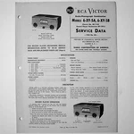 Rca Model 6-XY-5A 6-XY-5B Radio Phono Combination Service Manual 1955. Fixed Price $9.45.