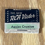 Antique Rca Victor Phonograph Package Cromium With Two Needles Matchbook. Fixed Price $9.99.