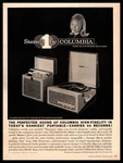 1960 Columbia High Fidelity Am/fm Stereo Turntable System Mcm Vintage Print Ad. Fixed Price $9.95.