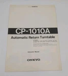 Onkyo CP-1010A Record Player / Turntable Owner User Manual Original. Fixed Price $8.00.