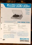 Sony PS-LX33C PS-LX33A Turntable Service Manual *original*. Fixed Price $24.97.