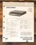 Sony PS-FL7 Record Player / Turntable Service Manual *original*. Fixed Price $24.97.