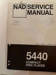 Nad Model 5440 Compact Disc Player Service Manual. Fixed Price $24.95.