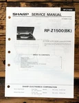 Sharp RP-Z1500 Record Player / Turntable Service Manual *original*. Fixed Price $19.97.