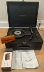 Crosley Retrospect Turntable Record Player Suitcase Black CR6254A-BK & Clean Kit. Fixed Price $75.00.