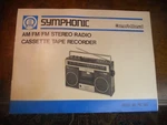 Symphonic Am/fm/fm Stereo Radio Cassette Tape Recorder Owner's Manual Prc 500. Fixed Price $18.99.