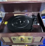 Sylvania Brown Record Player Turntable Retro Design Home Audio. Fixed Price $30.00.