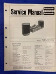 Panasonic SE-2015 SE2015 Service Manual **original**. Fixed Price $16.49.