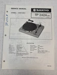 Vintage Sanyo Service Manual Model Number Tp 242A. Fixed Price $10.00.