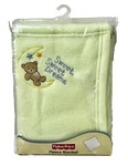 Fisher Price Baby Blanket Yellow Sweet Dreams Bear Embroidery 30X40 2008. Fixed Price $14.99.