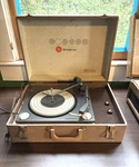 Vintage Westinghouse Suitcase Record Player H104AC2 For Parts Repair. Fixed Price $29.99.