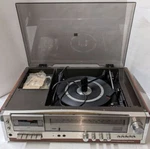 Sony Stereo Music System HMK-229 Am Fm Cassette Turntable 24" X 18" 9". Fixed Price $129.99.