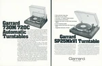 1974 Garrard Automatic Turntable 730M 720C SP25MKVI Dealer Hifi Brochure Pair. Fixed Price $16.50.