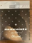Marantz TT333 TT-333 Turntable Service Manual **original**. Fixed Price $25.99.