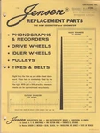 Jensen Audio Catalog Of Idler Wheels , Pulleys Tires & Belts - 15 Pages. Fixed Price $74.50.