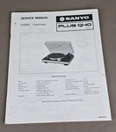 Sanyo Stereo Turntable Plus Q40 Service Manual D-4113. Fixed Price $54.95.