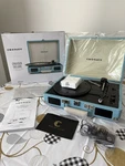 Crosley Portable Blue Record Player Model CR8005D-TU With Original Box. Fixed Price $140.00.