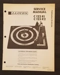 Bsr Model C123 R1 Turntable. Service Manual. Record Changer. Lloyd's. Fixed Price $14.99.