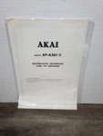 Original Akai AP-A301/C Turntable Schematic Diagram With Board View Paperwork. Fixed Price $10.79.