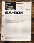 Pioneer SA-905 Amplifier Add.service Manual *original*. Fixed Price $14.97.