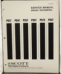 Original Scott PS17 PS47 PS57 PS67 PS76 PS87 Stereo Turntables Service Manual. Fixed Price $19.99.