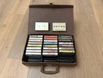 Country Western Music Cassette Tapes Lot Of 25 With Storage Carrying Case. Fixed Price $34.95.