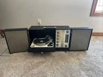 Vintage Garrard Portable Record Player Amfm Radio Speakers Detach. Fixed Price $59.50.